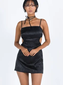 Princess Polly Baylie Mini Dress  Black New