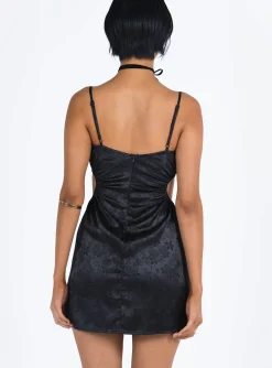 Princess Polly Baylie Mini Dress  Black New