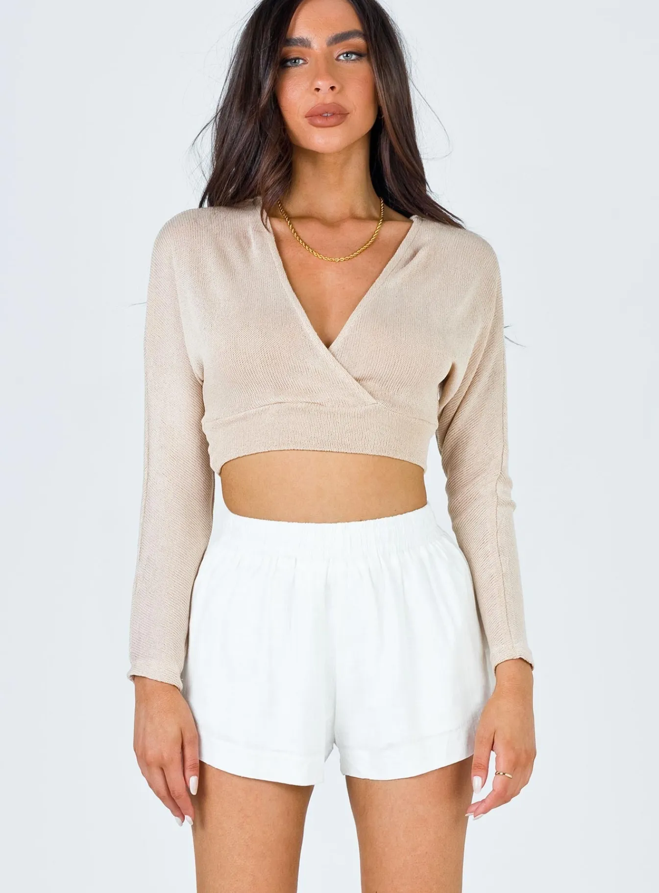 Princess Polly Beach House Shorts Off White Cheap