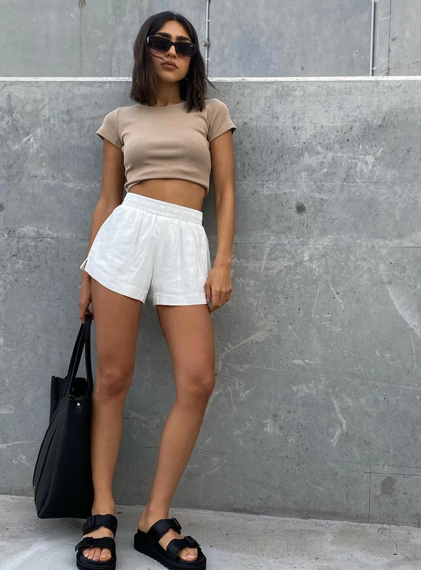 Princess Polly Beach House Shorts Off White Cheap