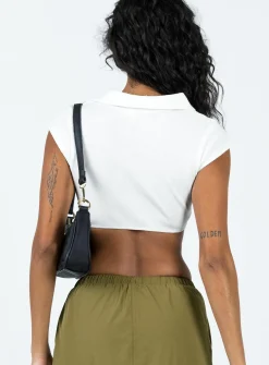 Princess Polly Becca Polo Top  Bone Clearance