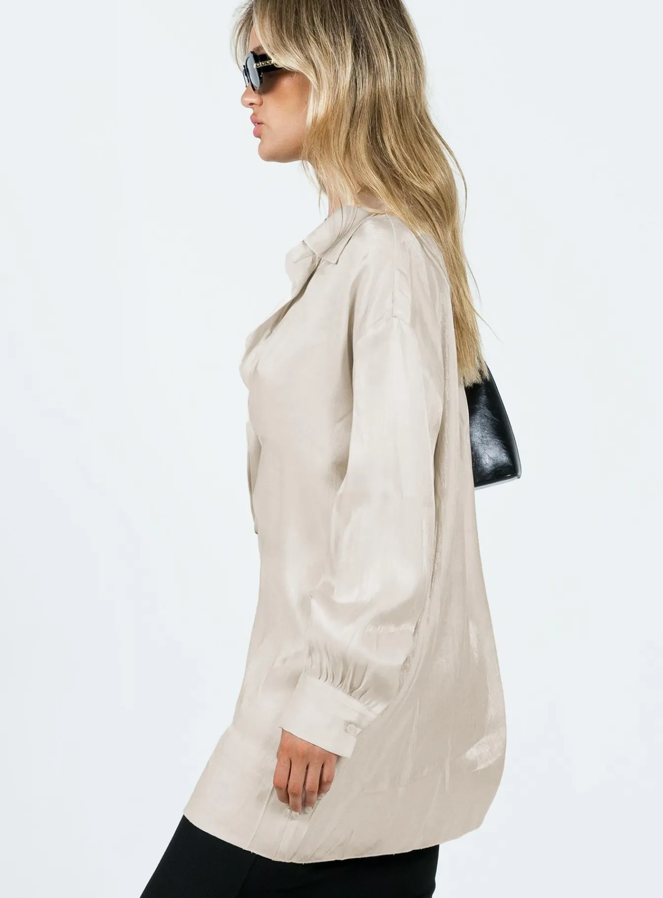 Princess Polly Beecham Shirt Dress Champagne Best Sale