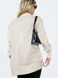 Princess Polly Beecham Shirt Dress Champagne Best Sale