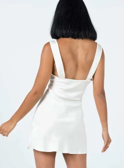 Princess Polly Bel Air Mini Dress Ivory Off White Outlet