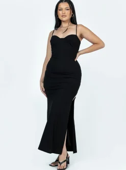 Princess Polly Belladonna Maxi Dress  Black Discount