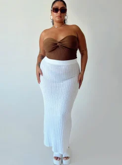 Princess Polly Belle Knit Maxi Skirtcurve White Best