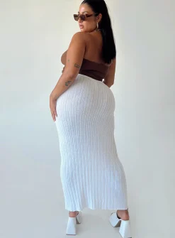 Princess Polly Belle Knit Maxi Skirtcurve White Best