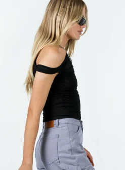 Princess Polly Beller Top  Black Store