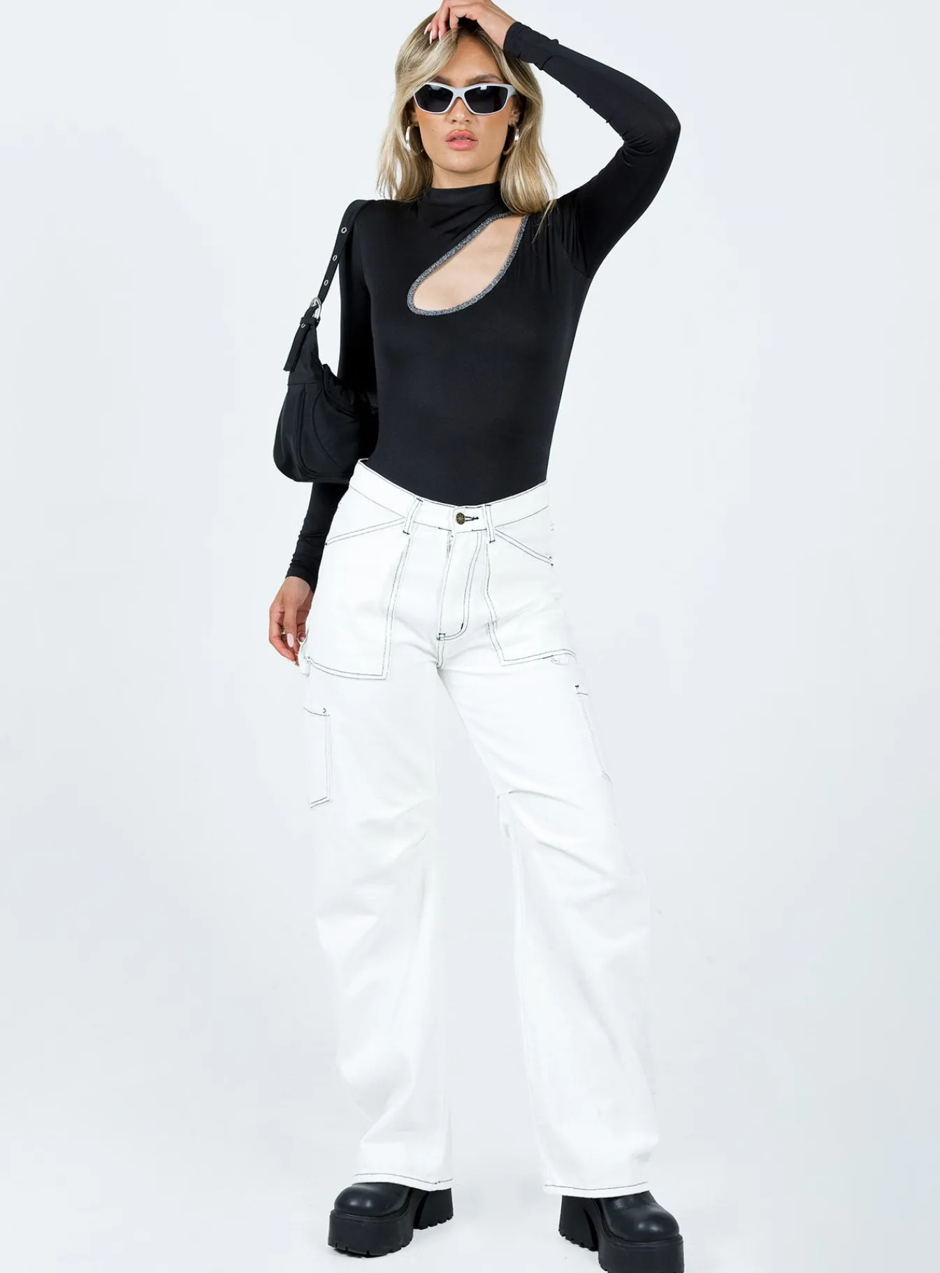 Princess Polly Belli Cut Out Bodysuit Black Fashion