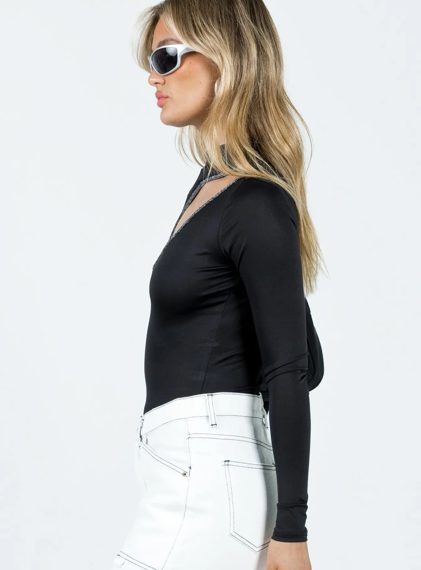 Princess Polly Belli Cut Out Bodysuit Black Fashion