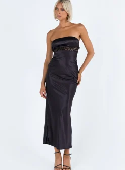 Princess Polly Bellwood Strapless Maxi Dress  Black Best