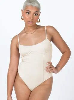 Princess Polly Benjamin Bodysuit Beige Clearance