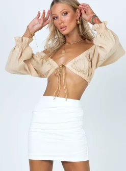 Princess Polly Benji Mini Skirt  White Fashion