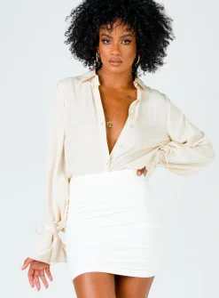 Princess Polly Benji Mini Skirt  White Fashion
