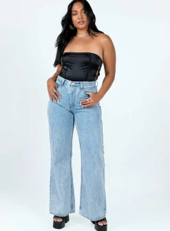 Princess Polly Benko Strapless Bodysuit  Black Best