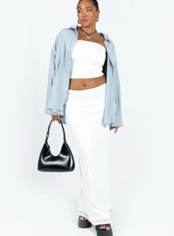 Princess Polly Berkshire Low Rise Maxi Skirt White Sale