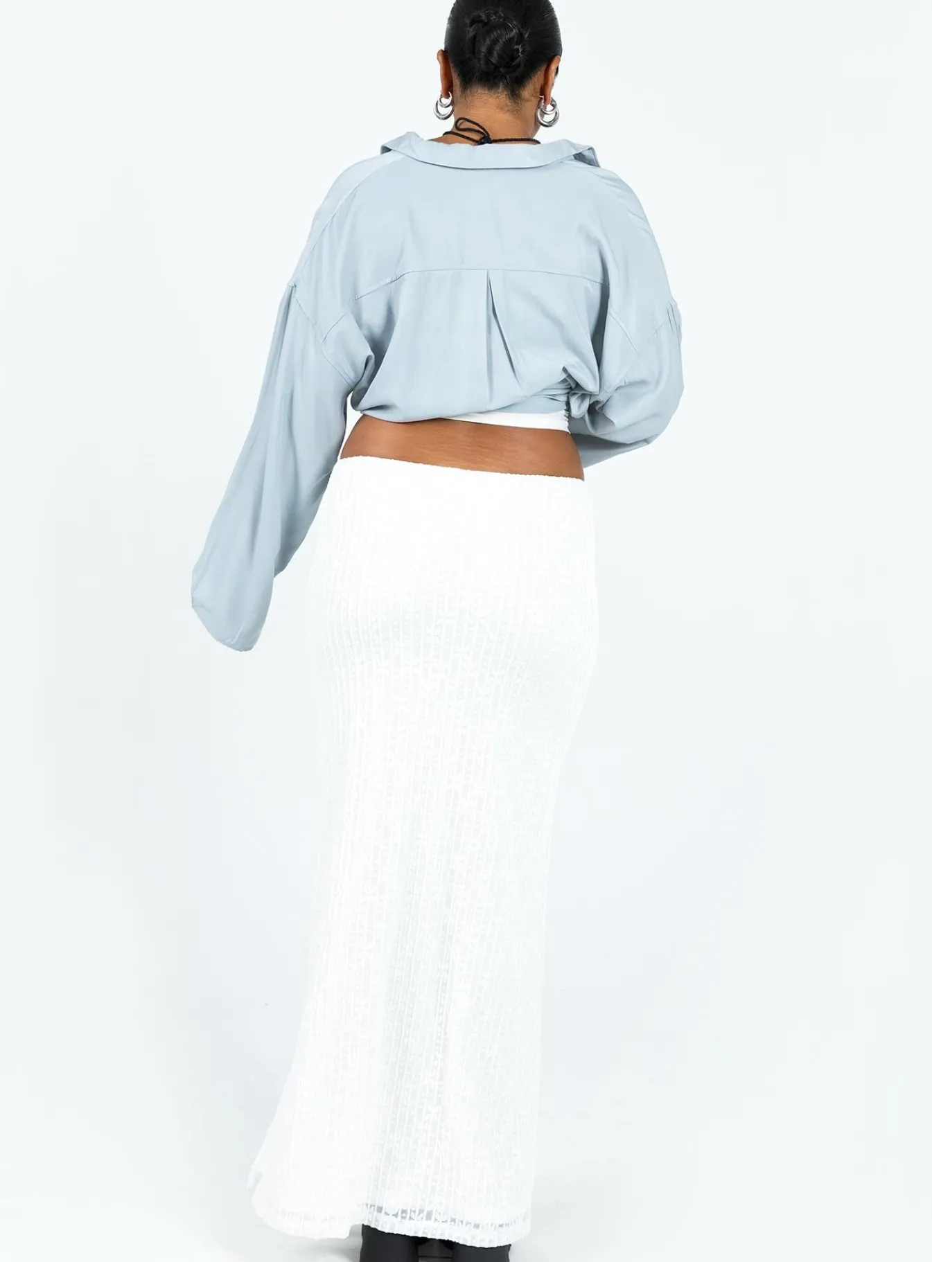 Princess Polly Berkshire Low Rise Maxi Skirt White Sale