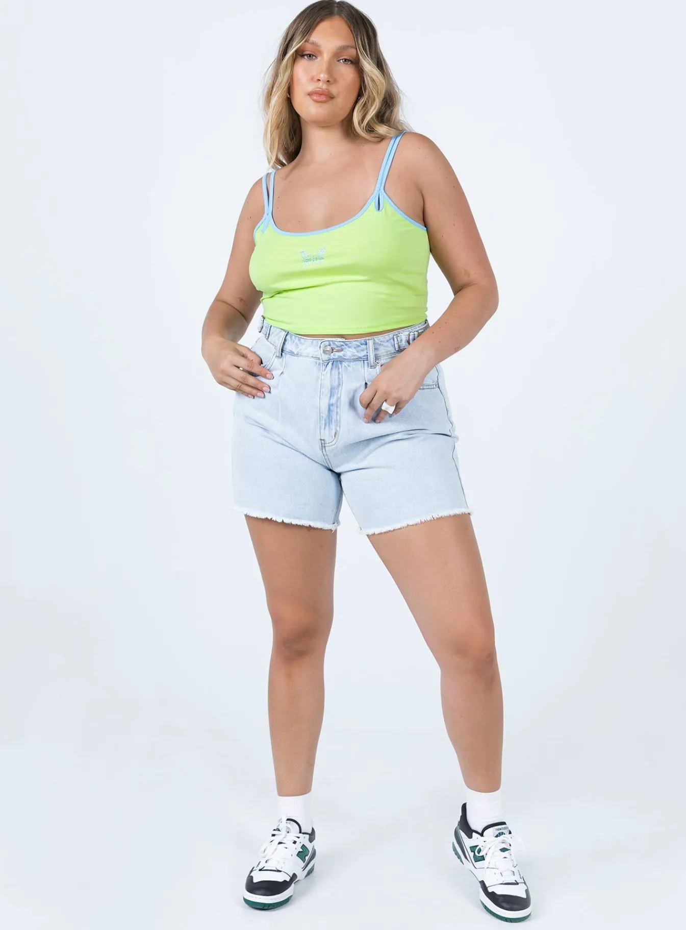 Princess Polly Bermuda Waist Adjustorshorts Denim Discount