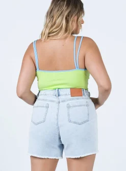 Princess Polly Bermuda Waist Adjustorshorts Denim Discount