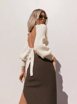 Princess Polly Bernadette Sweater  Cream Shop