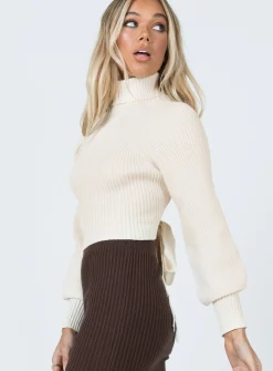 Princess Polly Bernadette Sweater  Cream Shop