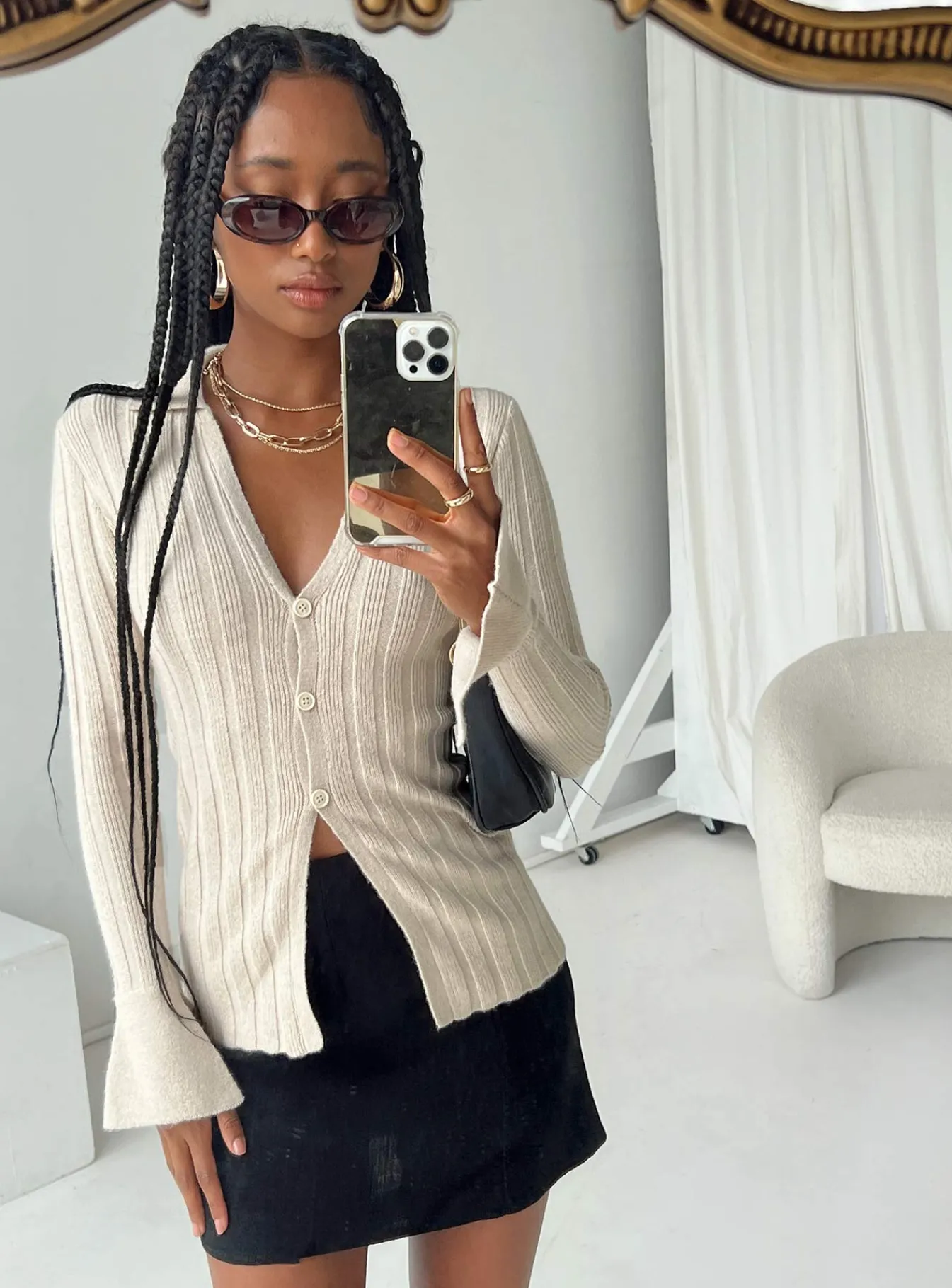 Princess Polly Beryl Long Sleeve Top Bone Cheap
