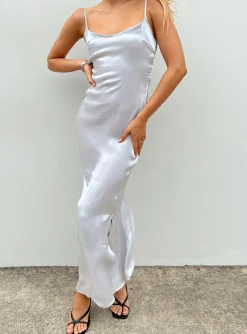 Princess Polly Beryl Maxi Dress  Silver Fashion
