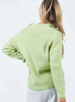 Princess Polly Bessy Knit Sweater  Sage Cheap