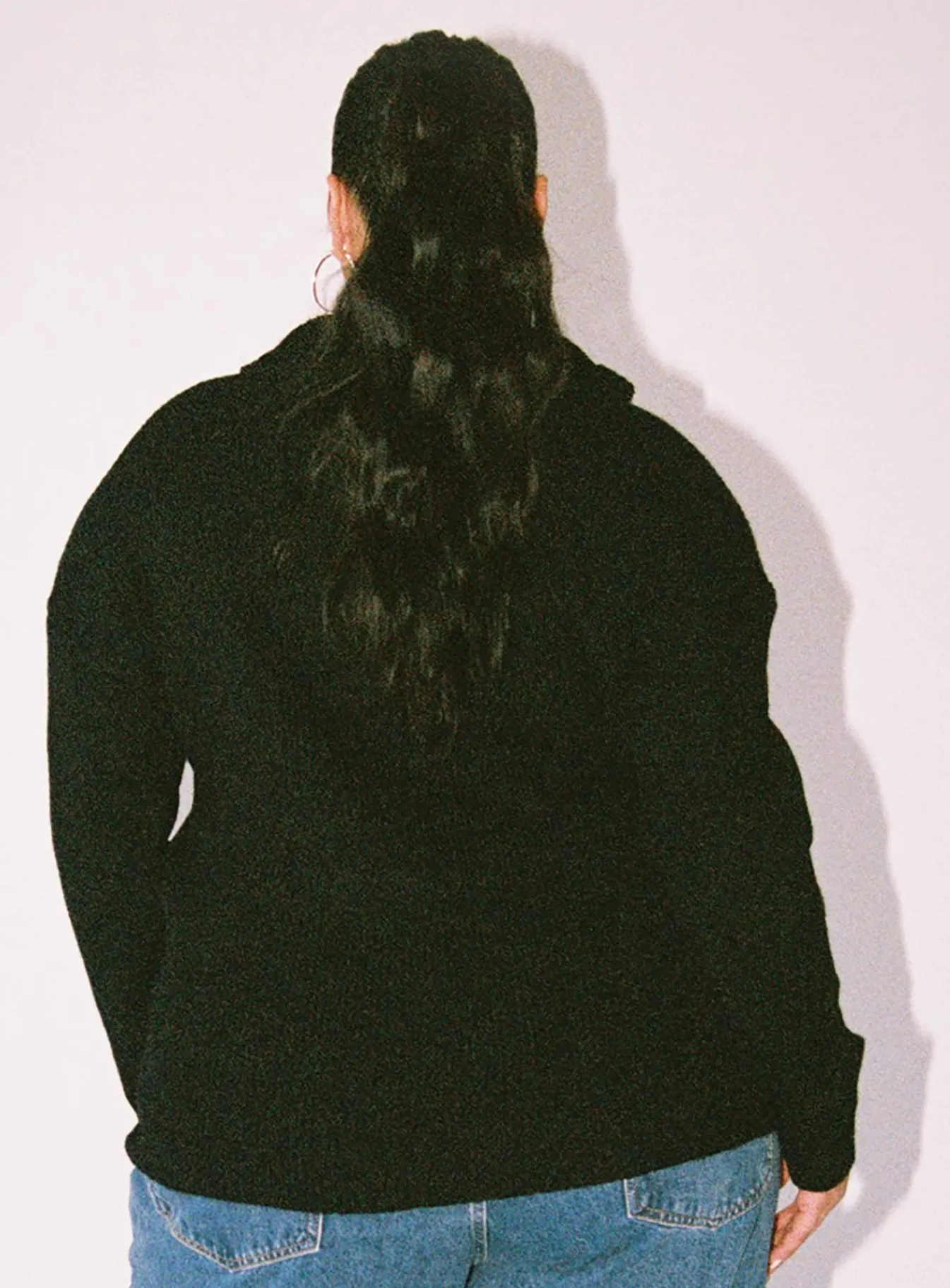 Princess Polly Bessy Knit Sweatercurve Black Best Sale