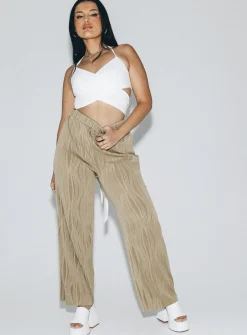 Princess Polly Bettina Pants  Beige Cheap