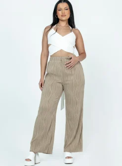 Princess Polly Bettina Pants  Beige Cheap