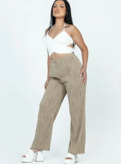 Princess Polly Bettina Pants  Beige Cheap
