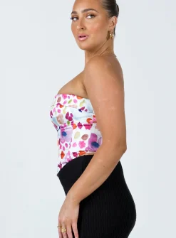Princess Polly Betula Bustier Top  White Clearance