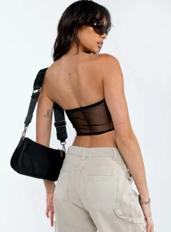 Princess Polly Beverly Strapless Top  Black Best