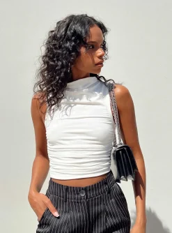 Princess Polly Bickell Tank Top  White Hot