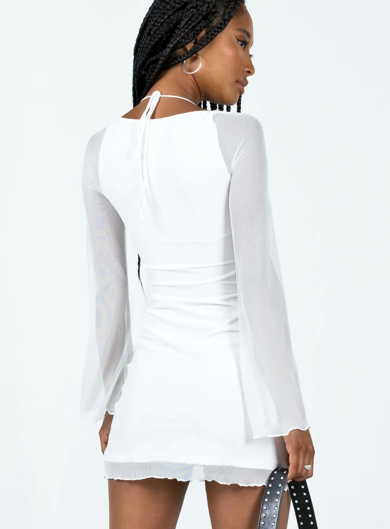 Princess Polly Bilbao Long Sleeve Mini Dress White Fashion