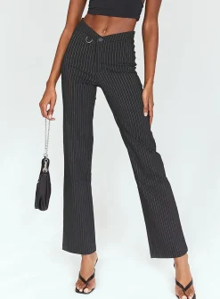 Princess Polly Billie D Ring Pants Black Cheap