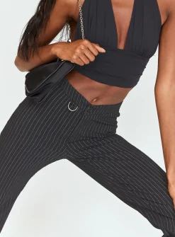 Princess Polly Billie D Ring Pants Black Cheap