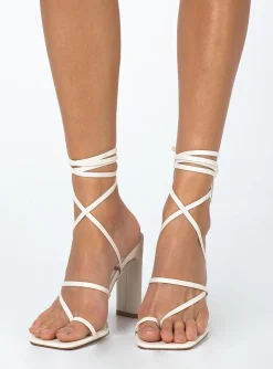 Princess Polly Billini Cheyanne Heels  Bone New
