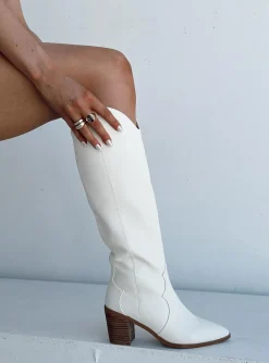 Princess Polly Billini Novena Boot  Off White Fashion