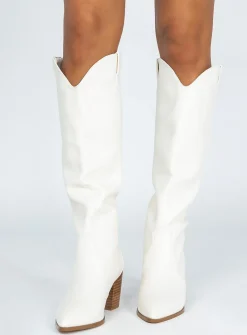 Princess Polly Billini Novena Boot  Off White Fashion