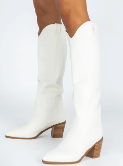 Princess Polly Billini Novena Boot  Off White Fashion