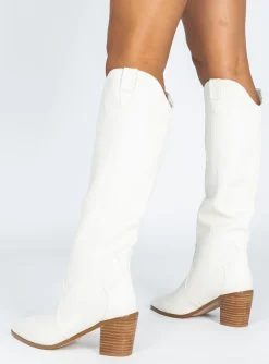 Princess Polly Billini Novena Boot  Off White Fashion