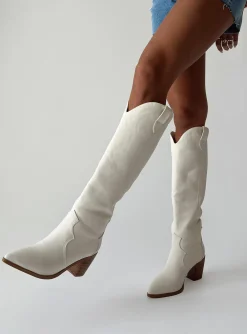 Princess Polly Billini Novena Boot  Off White Fashion