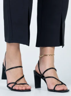 Princess Polly Billini Sidney Heels  Black Flash Sale