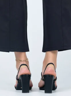 Princess Polly Billini Sidney Heels  Black Flash Sale