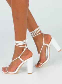 Princess Polly Billini Virden Heels  White Shop