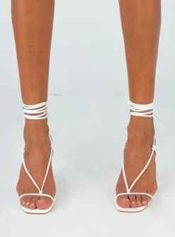 Princess Polly Billini Virden Heels  White Shop