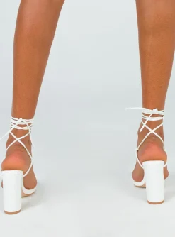 Princess Polly Billini Virden Heels  White Shop