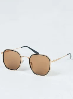Princess Polly Blade Sunglasses Brown Shop